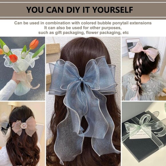 Bubble Ponytail Extensions Synthetic 22 Inch Colorful Braids for Girls Festivals main image 7